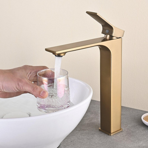 Смеситель для раковины Shevanik S6111G цвет Золотой сатин