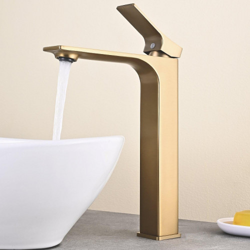 Смеситель для раковины Shevanik S6111G цвет Золотой сатин