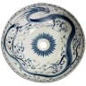 Раковина-чаша Bronze de Luxe Dynasty 40 4008 Белая Синяя фаянс накладная