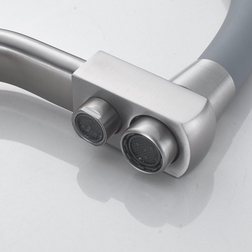 Смеситель для кухни Shevanik S968L цвет Сатин Серый