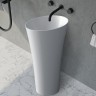 Раковина Abber Stein 50 AS2509-H Белая матовая искусственный камень (литьевой мрамор) напольный