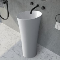 Раковина Abber Stein 50 AS2509-H Белая матовая искусственный камень (литьевой мрамор) напольный