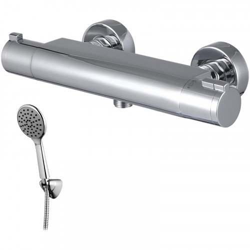 Смеситель для душа Lemark Yeti LM7833C с термостатом Хром латунь на стену