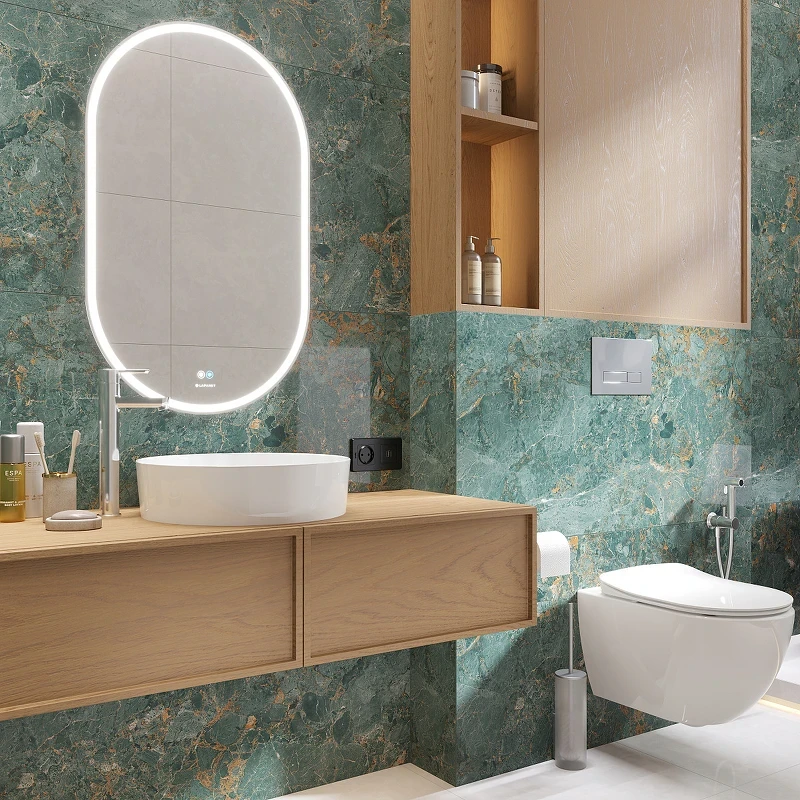 Зеркало Laparet Electra 55 electra.55*90 с подсветкой с сенсорным выключателем и подогревом стекло