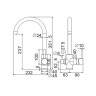 Смеситель для кухни Belz B801 B76801-7 Черный латунь