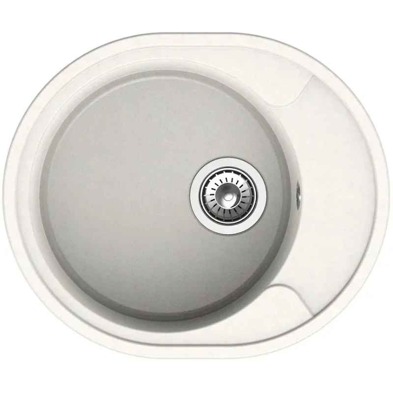 Кухонная мойка Reflection Allonge 57 RF0658WH Белая искусственный камень (литьевой мрамор) встраиваемый