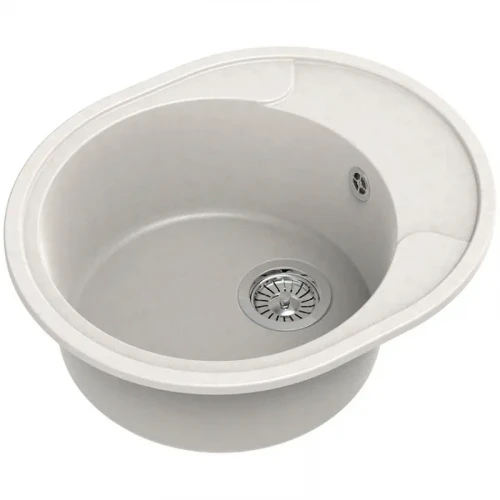 Кухонная мойка Reflection Allonge 57 RF0658WH Белая искусственный камень (литьевой мрамор) встраиваемый