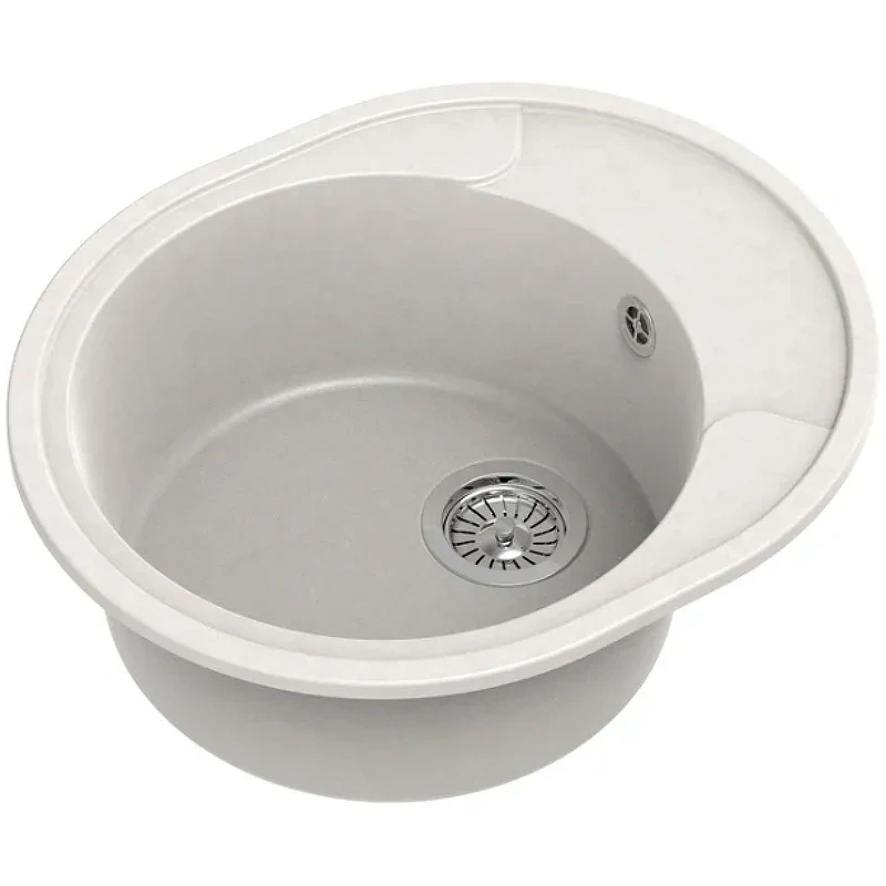 Кухонная мойка Reflection Allonge 57 RF0658WH Белая искусственный камень (литьевой мрамор) встраиваемый