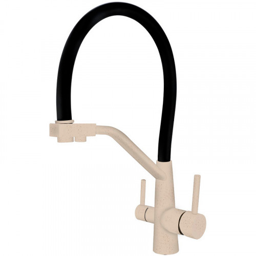 Смеситель для кухни Viko V-5812 Бежевый Черный латунь