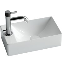 Раковина Ceramicanova Element 37 CN5008 Белая фаянс накладная