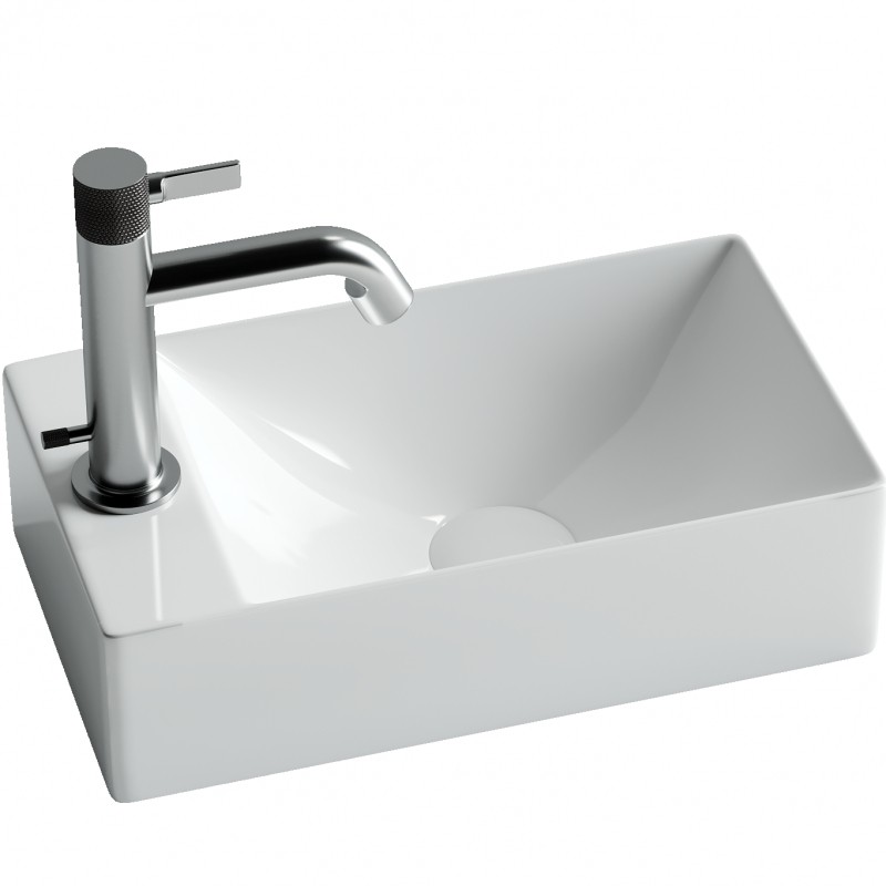 Раковина Ceramicanova Element 37 CN5008 Белая фаянс накладная