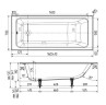 Чугунная ванна Wotte Line 160x70 БП-э00д1466 без антискользящего покрытия