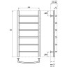 Водяной полотенцесушитель Point Афина PN04158BR П6 500x800 Бронза
