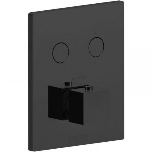 Смеситель для душа Paffoni Compact Box CPT518NO с термостатом цвет Черный матовый