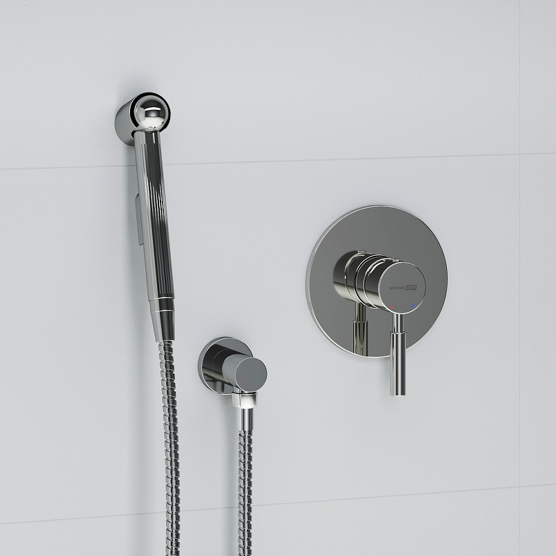 Гигиенический душ со смесителем WasserKRAFT Main A14156 Хром латунь на стену