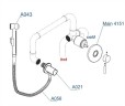 Гигиенический душ со смесителем WasserKRAFT Main A14156 Хром латунь на стену