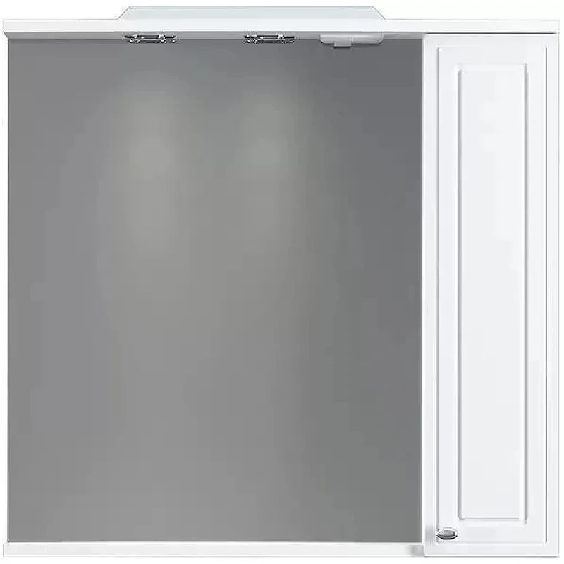 Зеркало со шкафом Dorff Comfort 75 R M97MPR0751WG с подсветкой Белое МДФ / ЛДСП, стекло