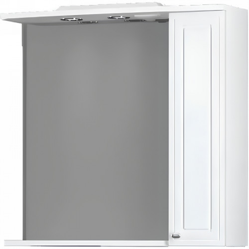 Зеркало со шкафом Dorff Comfort 75 R M97MPR0751WG с подсветкой Белое МДФ / ЛДСП, стекло