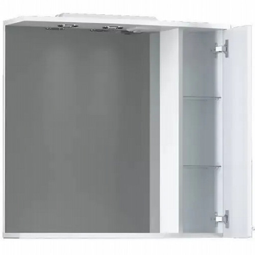 Зеркало со шкафом Dorff Comfort 75 R M97MPR0751WG с подсветкой Белое МДФ / ЛДСП, стекло