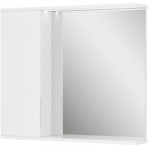 Зеркало со шкафом Volna Lake 80 L zsLAKE80.L-01 с подсветкой Белое