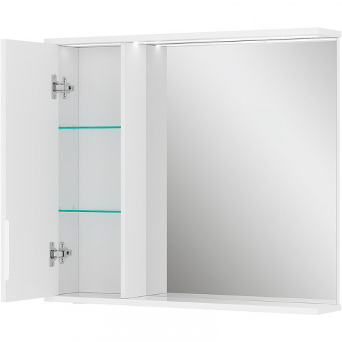 Зеркало со шкафом Volna Lake 80 L zsLAKE80.L-01 с подсветкой Белое