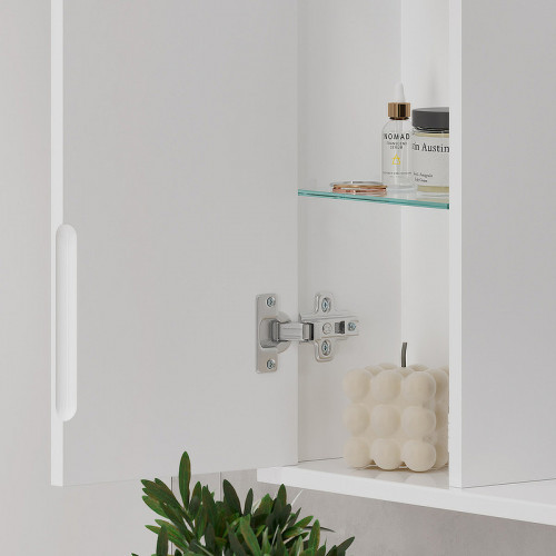 Зеркало со шкафом Volna Lake 80 L zsLAKE80.L-01 с подсветкой Белое