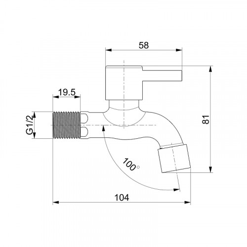 Кран для одного типа воды Splenka S249.71 цвет Сатин