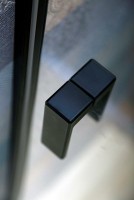 Душевая дверь Cezares Urban 140 URBAN-B-12-140-C-NERO профиль Черный матовый стекло прозрачное