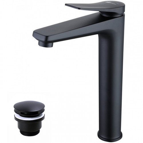 Смеситель для раковины Lemark Bronx LM3709BL Черный латунь