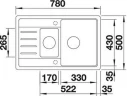 Кухонная мойка Blanco Legra 6 S Compact 521302 Антрацит искусственный камень (литьевой мрамор) встраиваемый