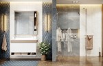 Душевая перегородка Ambassador Walk-in 100х200 15031106 профиль Хром стекло прозрачное