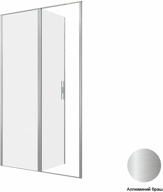 Душевая дверь Allen Brau Priority 120 3.31032.BA профиль Серебро браш стекло прозрачное