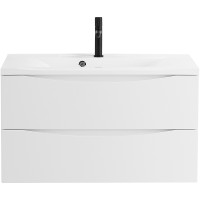 Тумба под раковину BelBagno Marino 110 MARINO-1100-2C-SO-BL-P подвесная Bianco Lucido МДФ / ЛДСП