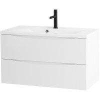 Тумба под раковину BelBagno Marino 110 MARINO-1100-2C-SO-BL-P подвесная Bianco Lucido МДФ / ЛДСП
