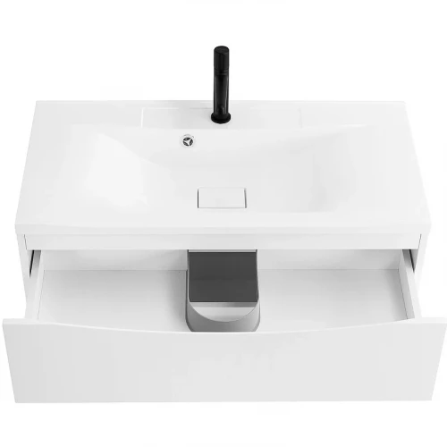 Тумба под раковину BelBagno Marino 110 MARINO-1100-2C-SO-BL-P подвесная Bianco Lucido МДФ / ЛДСП