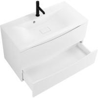 Тумба под раковину BelBagno Marino 110 MARINO-1100-2C-SO-BL-P подвесная Bianco Lucido МДФ / ЛДСП