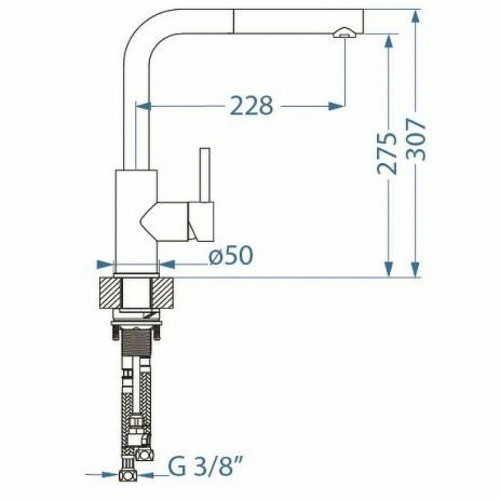 Смеситель для кухни Alveus Zeos P Monarch Copper 1136502 Медь латунь