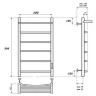 Электрический полотенцесушитель Point Афина PN04848PW П5 400x800 с полкой, диммер справа Белый