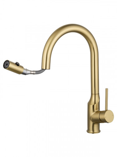 Смеситель для кухни Wonzon & Woghand WW-A21252-BG цвет Брашированное золото