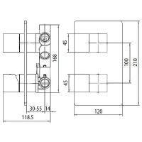 Смеситель для душа Bossini Cube Z00062.045 Белый матовый латунь встраиваемый