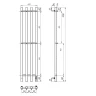 Электрический полотенцесушитель APEXTERMO Sirius 1100x180 SR10113WM с крючками цвет Белый матовый