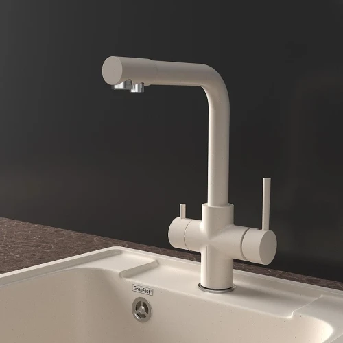 Смеситель для кухни GranFest GF-Z-5423 цвет Белый
