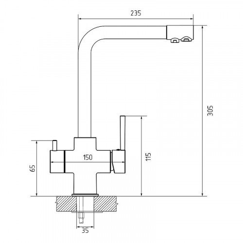 Смеситель для кухни GranFest GF-Z-5423 цвет Белый
