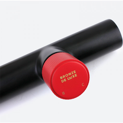 Смеситель для раковины Bronze de Luxe Avantgarde 2021RH Черный Красный латунь встраиваемый