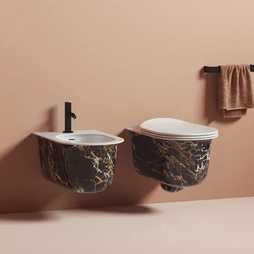 Биде Artceram Chic CHB001 48 00 подвесное цвет Portoro gold