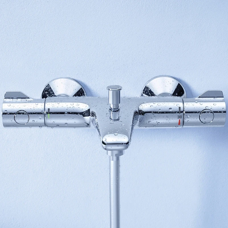 Смеситель для ванны Grohe Grohtherm 800 34576000 с термостатом Хром латунь на стену