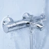 Смеситель для ванны Grohe Grohtherm 800 34576000 с термостатом Хром латунь на стену