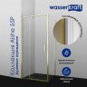 Душевая стенка WasserKRAFT Aisch 90 55P03-RP90 профиль Золото матовое стекло прозрачное