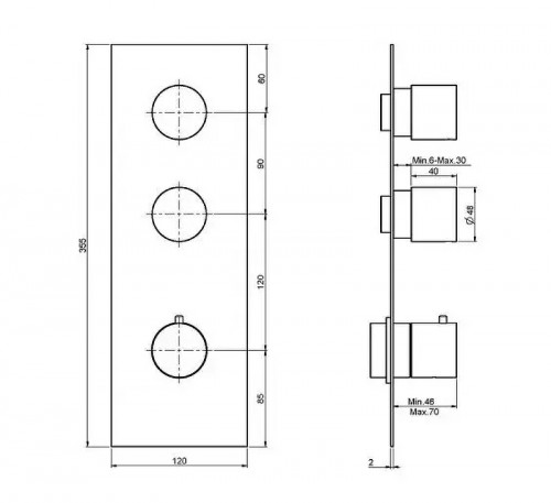 Смеситель для душа Fima Carlo Frattini Fimatherm F3869X2CR цвет Хром