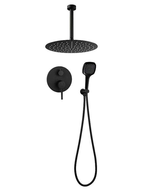 Душевая система FILARETE Roun FL1029BL цвет Черный матовый